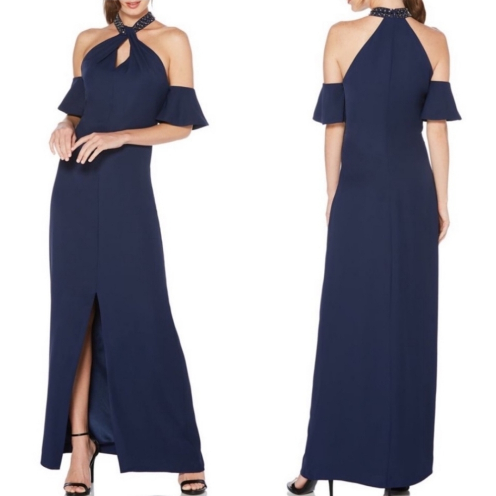 NWT LAUNDRY by Shelli Segal Cold Shoulder Gown 6